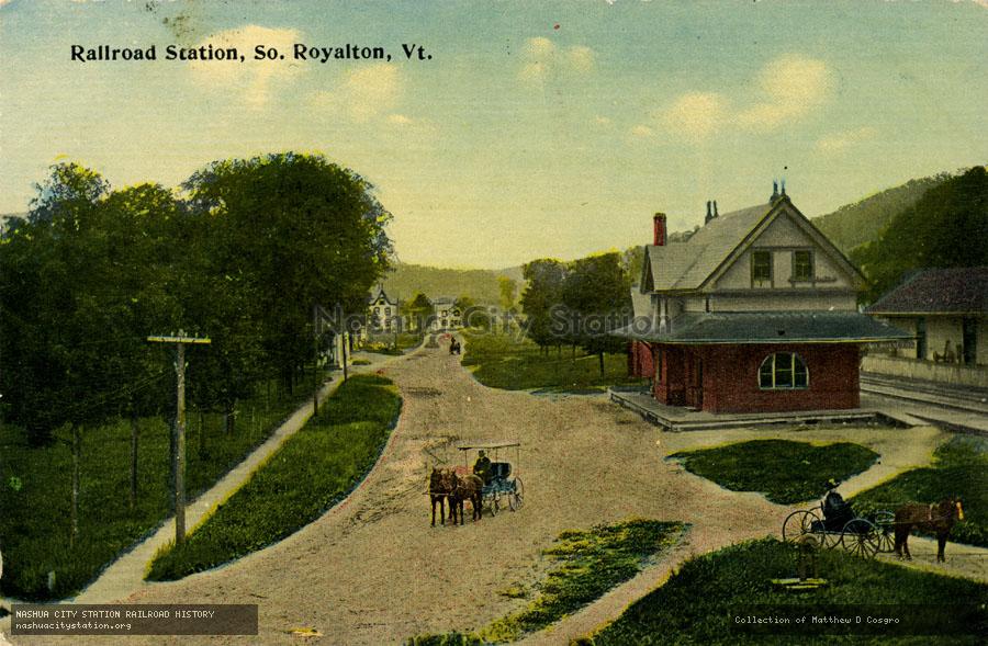 Postcard: Railroad Station, South Royalton, Vermont
